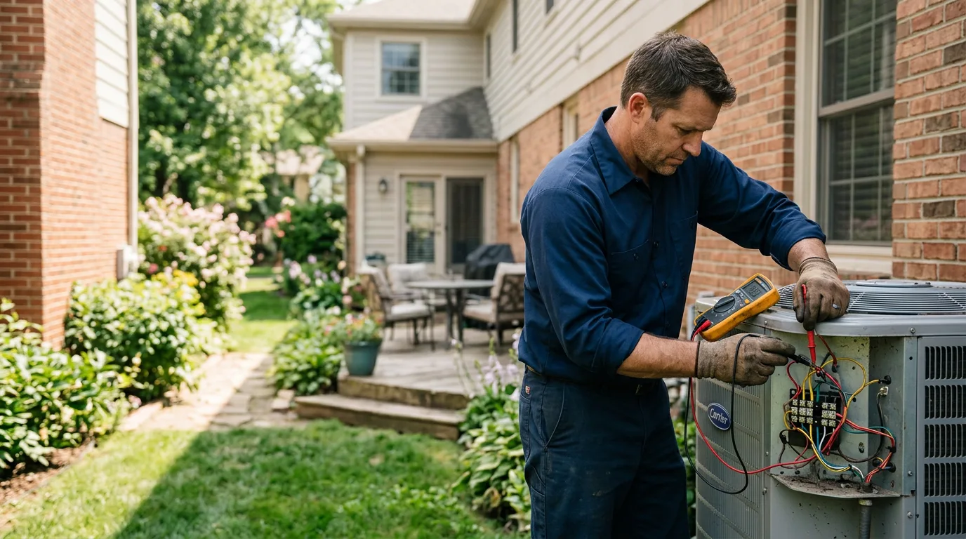 HVAC technician working near Firestone, CO